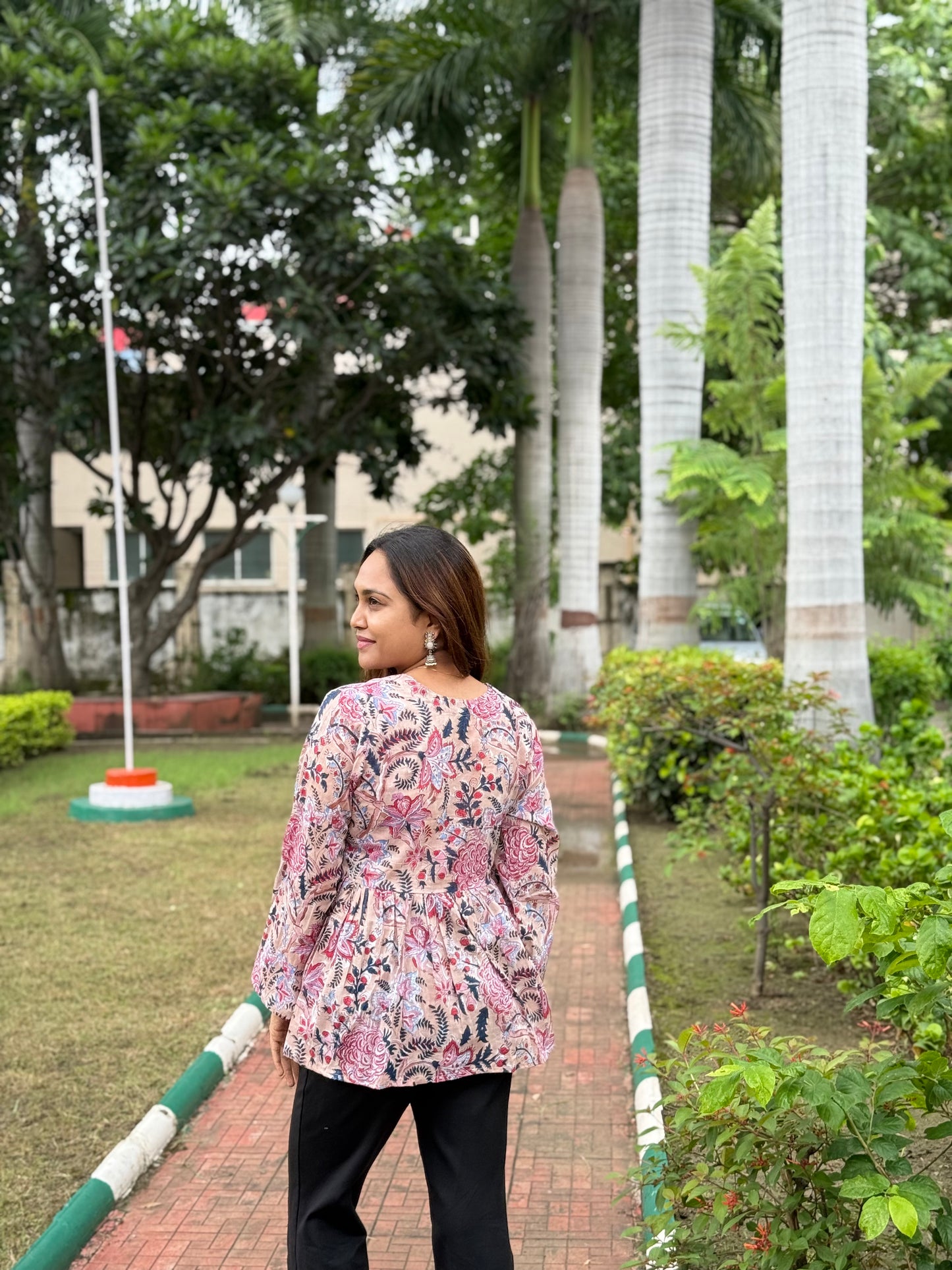 Bitiyaa Floral Top with Bell Sleeves